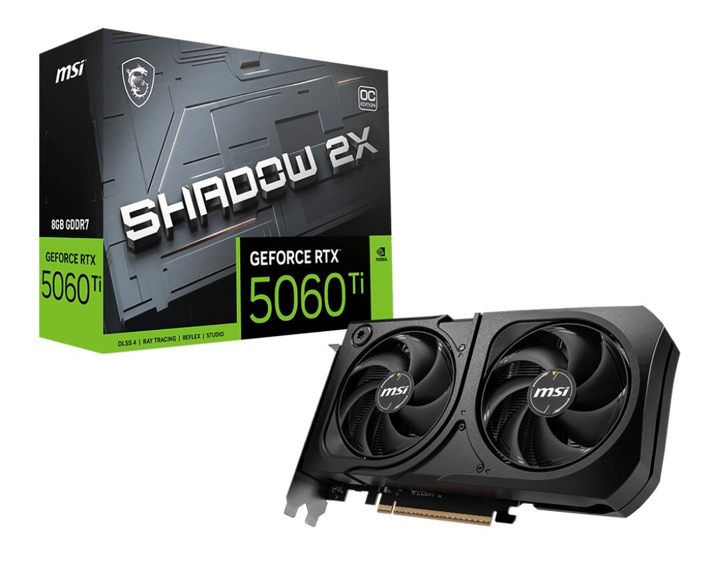 VGA MSI RTX 5060 Ti 8GB SHADOW 2X OC PLUS