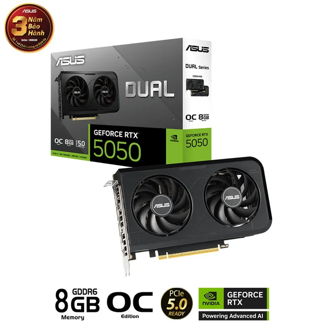VGA ASUS Dual RTX 5050 8GB GDDR6 (DUAL-RTX5050-8G)