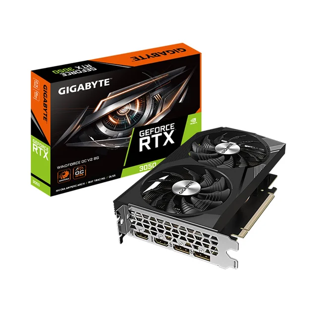 VGA Gigabyte RTX 3050 Windforce 6GB OC V2 (N3050WF2OC V2-6GD) (4 cổng xuất hình 2xHDMI và 2xDP)