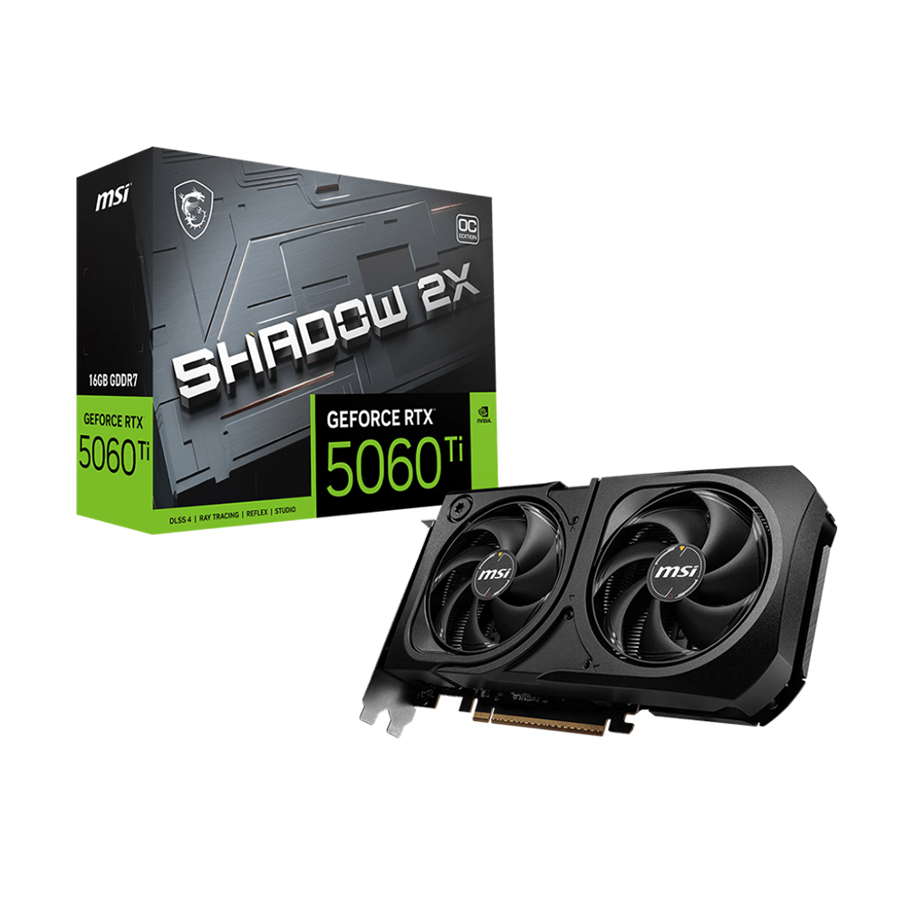 VGA MSI RTX 5060 Ti 16GB SHADOW 2X OC PLUS