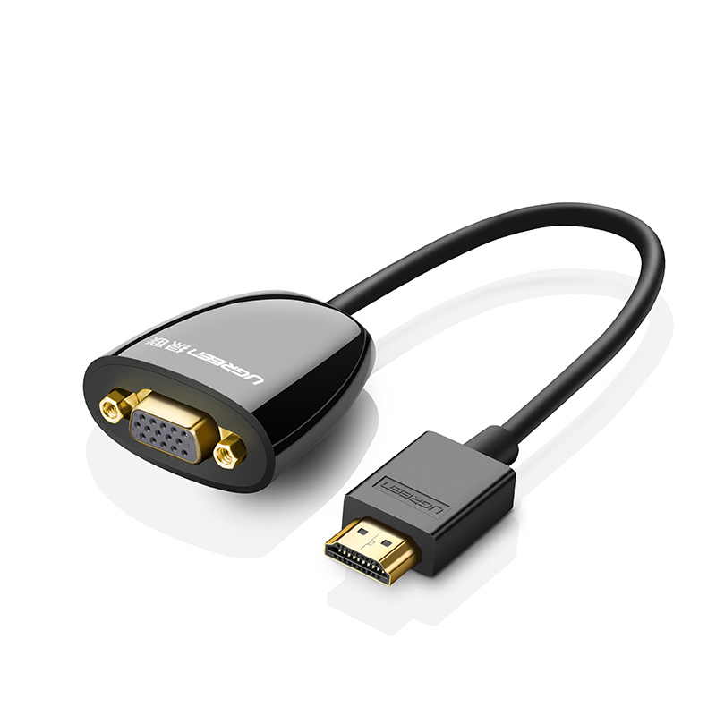 Cáp chuyển đổi HDMI to VGA ( không Audio )chính hãng Ugreen 40253 cao cấp