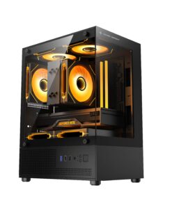 Vỏ case KENOO KENOO ESPORT MK120 - Đen (mATX / 0 fan)