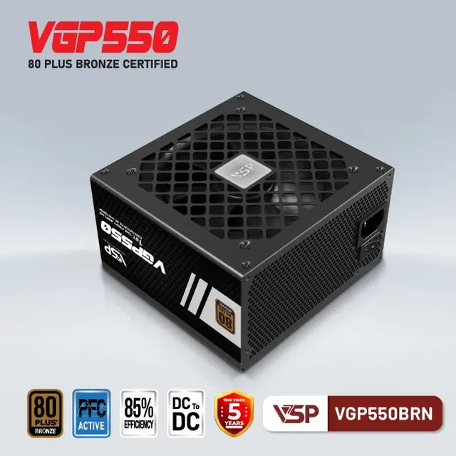 Bộ Nguồn Máy Tính VSP VGP550BRN (550W / 80 Plus Bronze / Full Range / DC to DC) - Ảnh 2