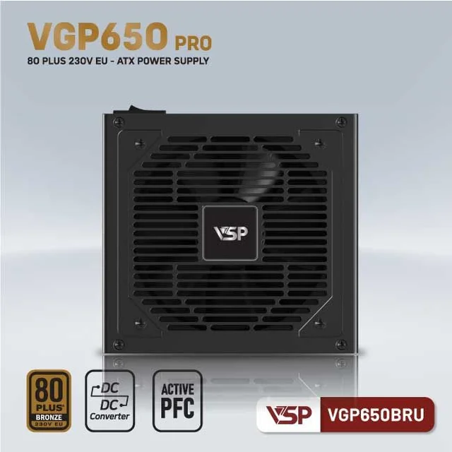 Bộ Nguồn Máy Tính VSP VGP650BRU PRO (650W / 80 Plus Bronze 230V EU / DC to DC / Tụ Nhật) - Ảnh 4