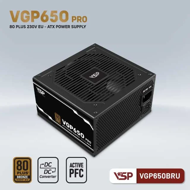 Bộ Nguồn Máy Tính VSP VGP650BRU PRO (650W / 80 Plus Bronze 230V EU / DC to DC / Tụ Nhật) - Ảnh 2