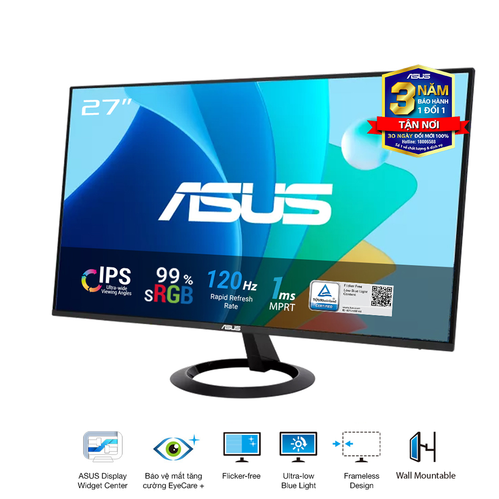 Màn Hình ASUS VZ279HG (27 inch - IPS - FHD - 120Hz - 1ms) - Ảnh 2