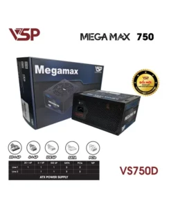 Bộ Nguồn Máy Tính VSP MEGAMAX VS750D (750W / Cybenetics Silver / Active PFC / DC to DC)