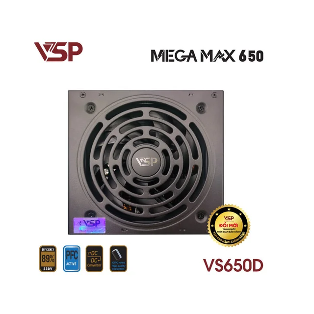 Bộ Nguồn Máy Tính VSP MEGAMAX VS650D (650W / Cybenetics Silver / Active PFC / DC to DC) - Ảnh 3