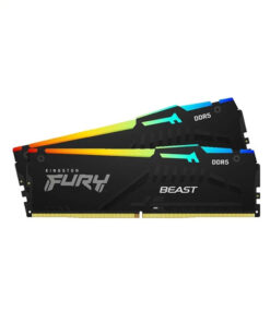 RAM KINGSTON FURY BEAST BLACK RGB (KF560C36BBE2AK2-64) 64GB (2X32GB) DDR5 6000MHZ (AMD EXPO+INTEL XMP)