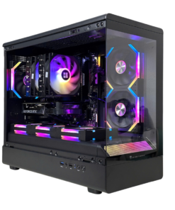 VỎ CASE JUNGLE LEOPARD MS-01 BLACK KÈM 3 FAN LED RGB (Micro ATX/ Màu Đen)