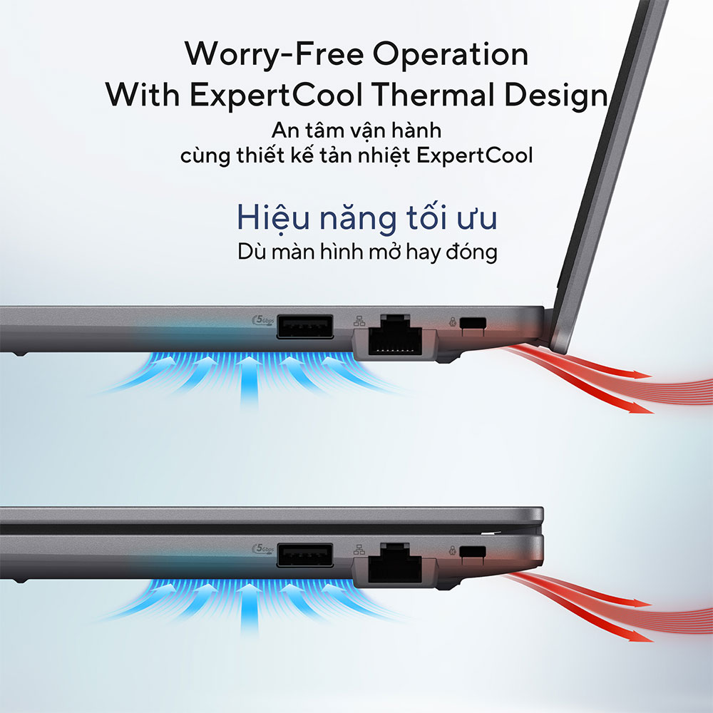 Laptop ASUS ExpertBook P1503CVA-i308-50W (Intel Core i3-1315U | Intel UHD | 15.6 inch FHD | 8GB | 512GB | Win 11 | Xám) - Ảnh 5