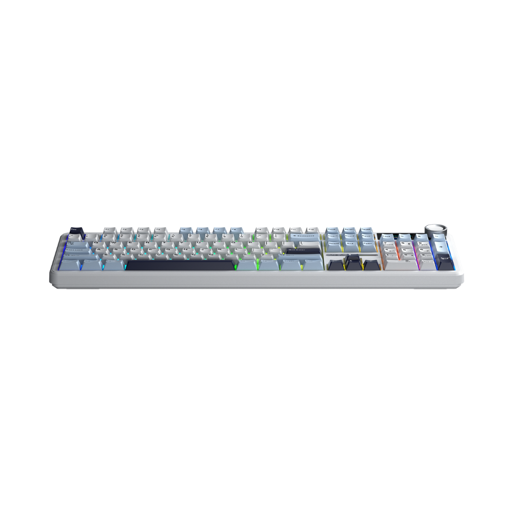 Bàn phím cơ AULA F108 Pro Glacier Blue Reaper switch - Ảnh 2