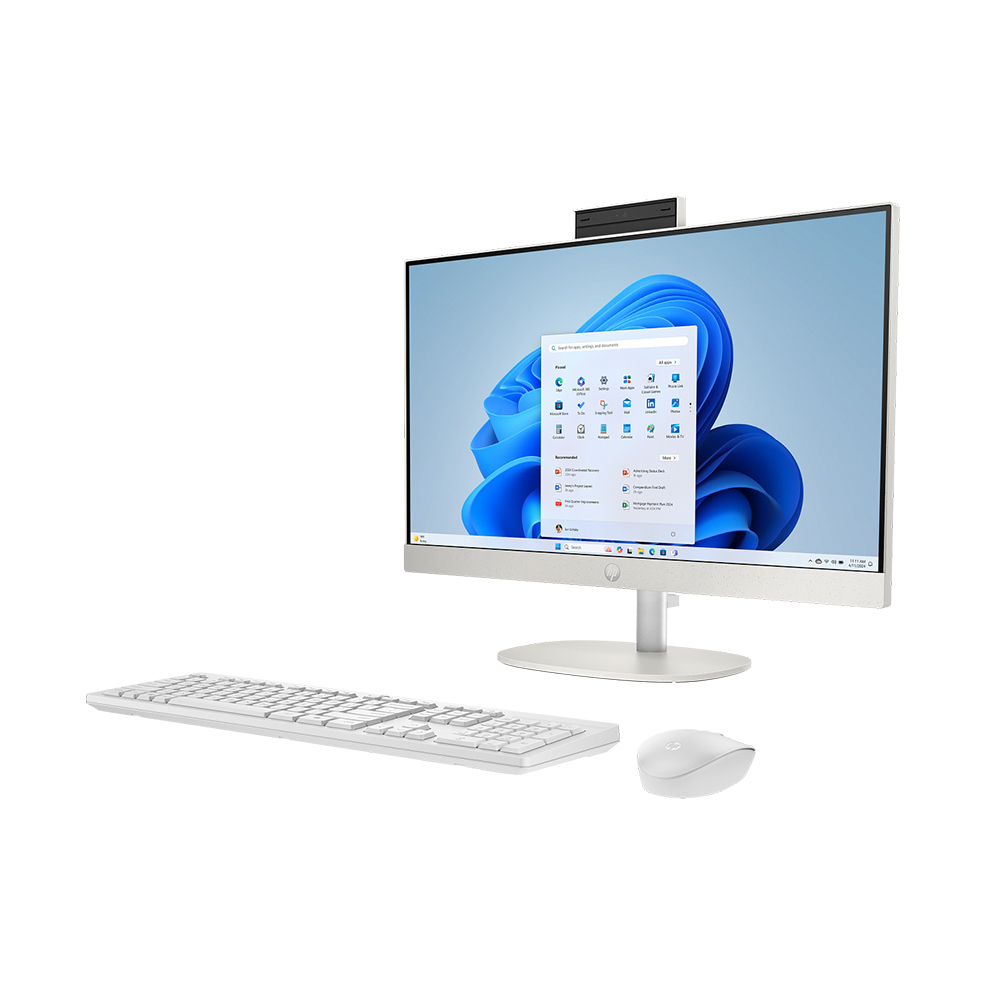 Máy tính để bàn HP All-in-One Desktop AI 24-cr2013d C20CWPA (Intel Core Ultra 5 225U | 16GB | 512GB | Intel UHD | 23.8 inch FHD IPS | Win 11 | Trắng) - Ảnh 2