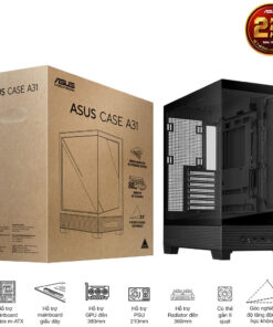 Vỏ Case Asus A31 TG BLACK (ATX/Mid tower)