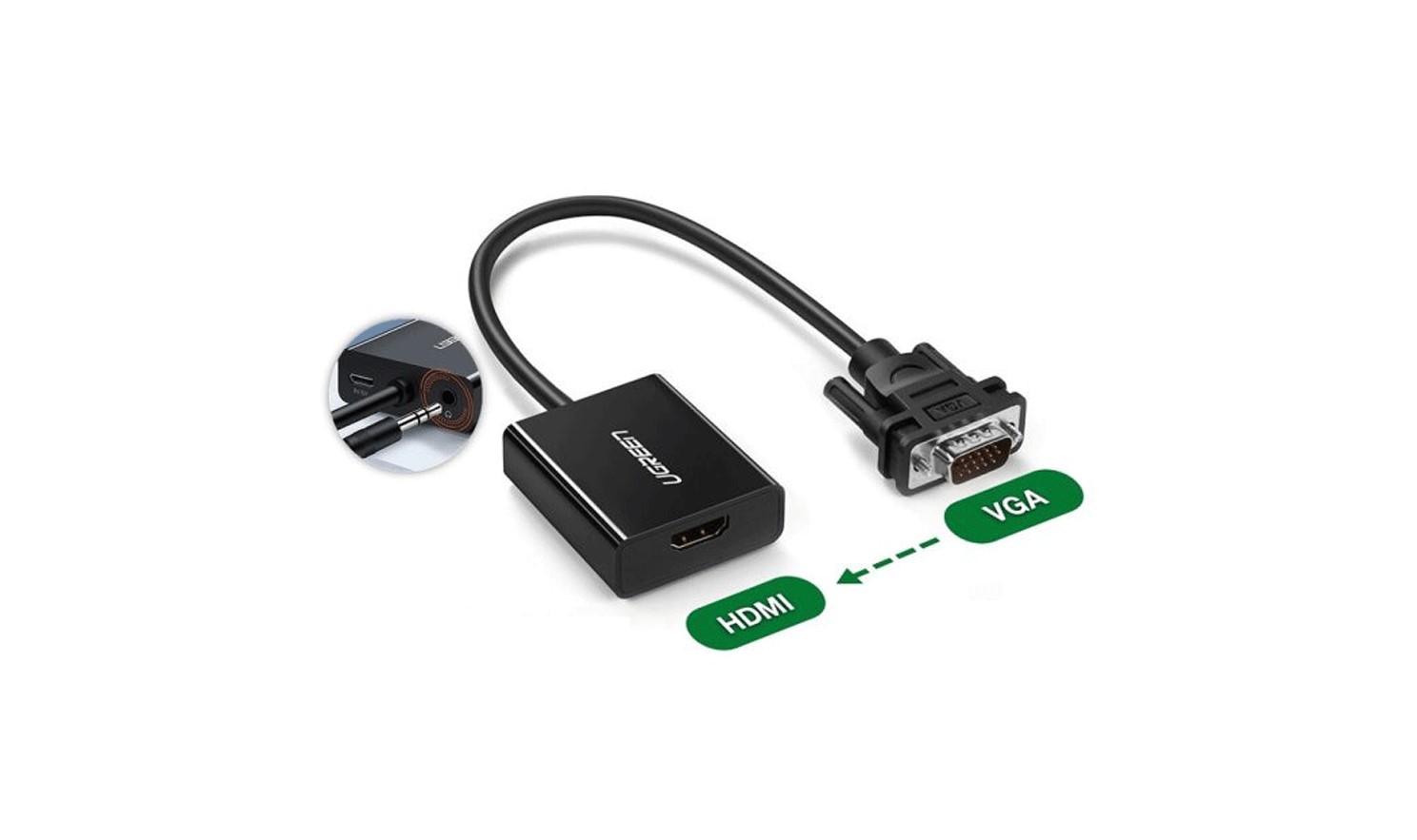 Cáp chuyển đổi VGA to HDMI + Audio Ugreen ( 50945)