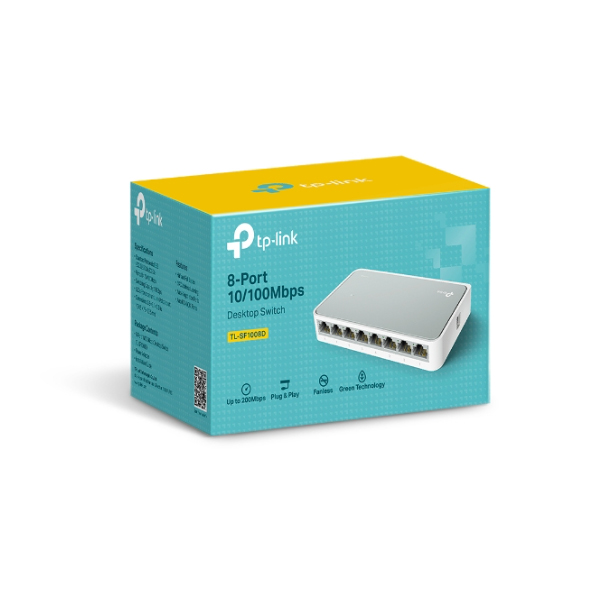 Switch TP-Link TL-SF1008D (10/100Mbps/ 8 Cổng/ Vỏ Nhựa) - Ảnh 2