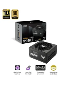 Nguồn máy tính Asus TUF Gaming 1200G - 1200W PCIE5.0 (80 Plus Gold/ Full-Modular/ ATX/ Đen)