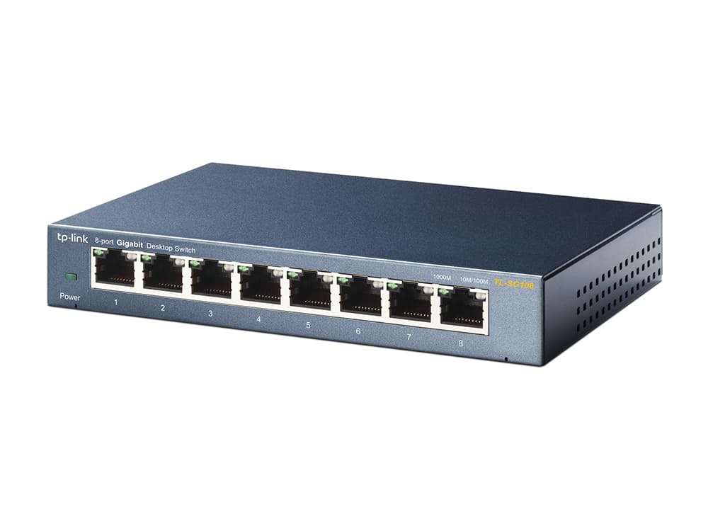 Switch TP-Link TL-SG108 (Gigabit 1000Mbps/ 8 Cổng/ Vỏ Thép)