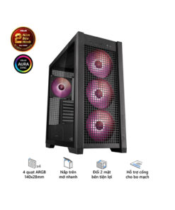 VỎ CASE ASUS TUF GAMING GT302 ARGB BLACK (EATX,4 FAN 140 ARGB,MÀU ĐEN)