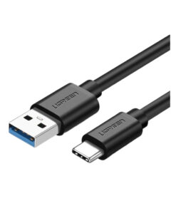 Cáp dữ liệu USB 3.0 sang USB-C, màu đen, truyền dữ liệu giữa máy tính và điện thoại dài 1.5M Ugreen (20883)