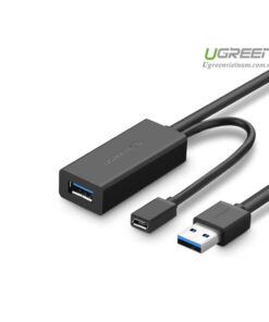 Cáp USB 3.0 nối dài 10m hỗ trợ nguồn Micro USB chính hãng Ugreen 20827