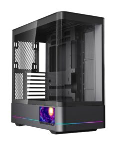 Thùng máy Case Leopard AC-02 | Đen, kính cong, LCD