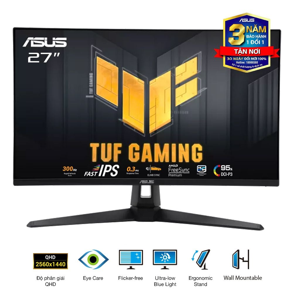 Màn hình ASUS TUF GAMING VG27AQM5A 27" Fast IPS 2K 300Hz chuyên game - Ảnh 2