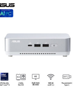 Bộ Mini PC Asus NUC 14 PRO Tall RNUC14RVSU5 (U5- 125H | 2xNVMe | 2x HDMI 2.1 | 2x DP 1.4a | VESA MOUNT | WHITE)
