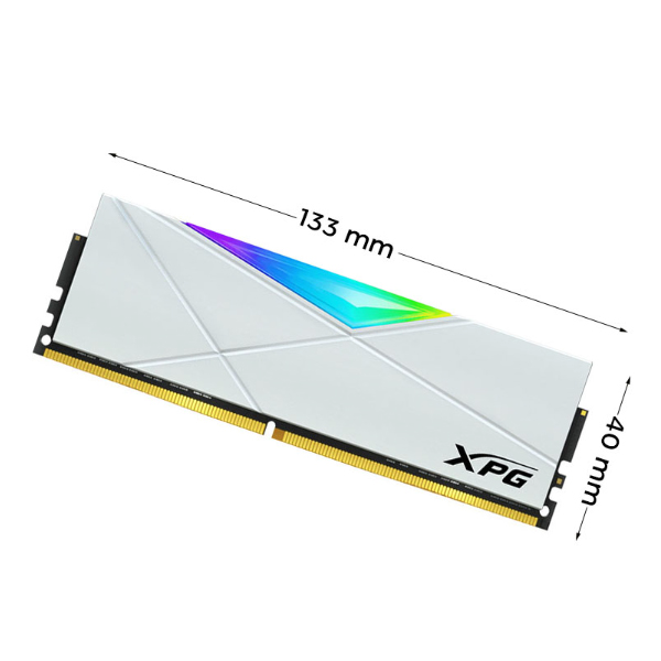 RAM PC XPG Spectrix D50 16GB RGB DDR4 White | (1x16GB), 3200MHz, Intel/AMD AX4U320016G16A-SW50 - Ảnh 2