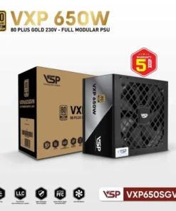 Nguồn máy tính VSP VXP 650W SGVN Gold 230V (80 Plus Gold/ Full-Modular/ ATX/ Đen)
