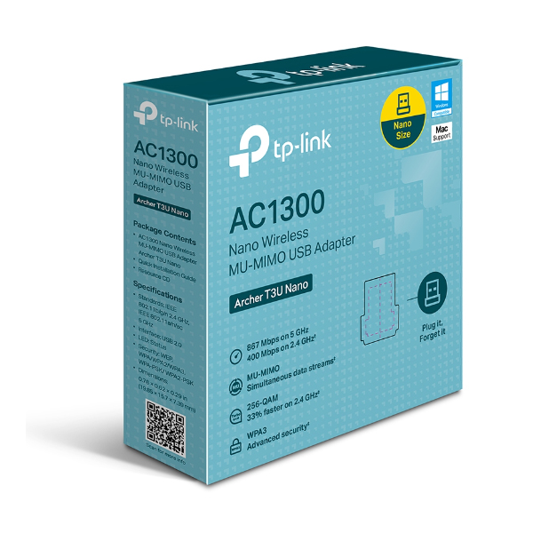 Cạc mạng không dây TP-Link USB Archer T3U Nano (Chuẩn AC/ AC1300Mbps/ Ăng-ten ngầm) - Ảnh 2