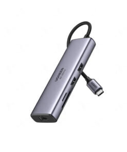 Bộ chuyển đổi USB-C sang 2*USB 3.0+HDMI, RJ45, SD TF và PD hỗ trợ 4K Ugreen ( 60515)
