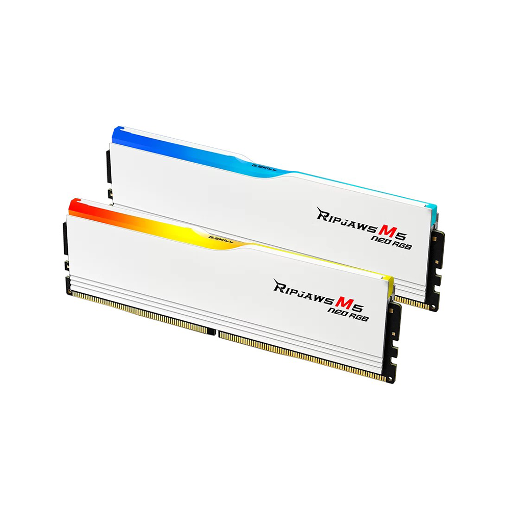 RAM G.Skill Ripjaws M5 Neo RGB 64GB DDR5 6000MHz (2x32GB, CL36, White, F5-6000J3636F32GX2-RM5NRW)