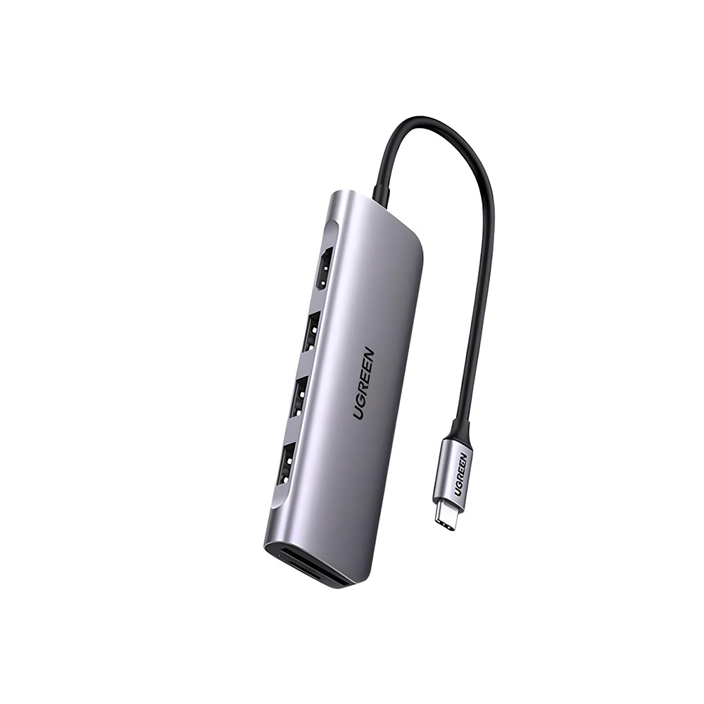 Bộ chuyển đổi USB-C sang 2*USB 3.0+HDMI, SD TF hỗ trợ 4K Ugreen (60383) - Ảnh 2