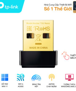 Cạc mạng không dây TP-Link USB Archer T2U Nano (Chuẩn AC/ AC600Mbps/ Ăng-ten ngầm)