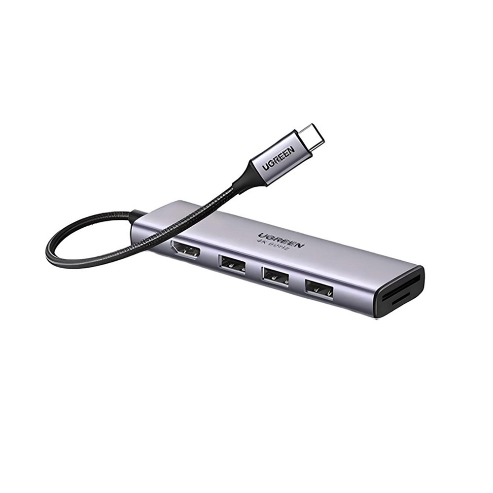 Bộ chuyển đổi USB-C sang 2*USB 3.0+HDMI, SD TF hỗ trợ 4K Ugreen (60383) - Ảnh 3