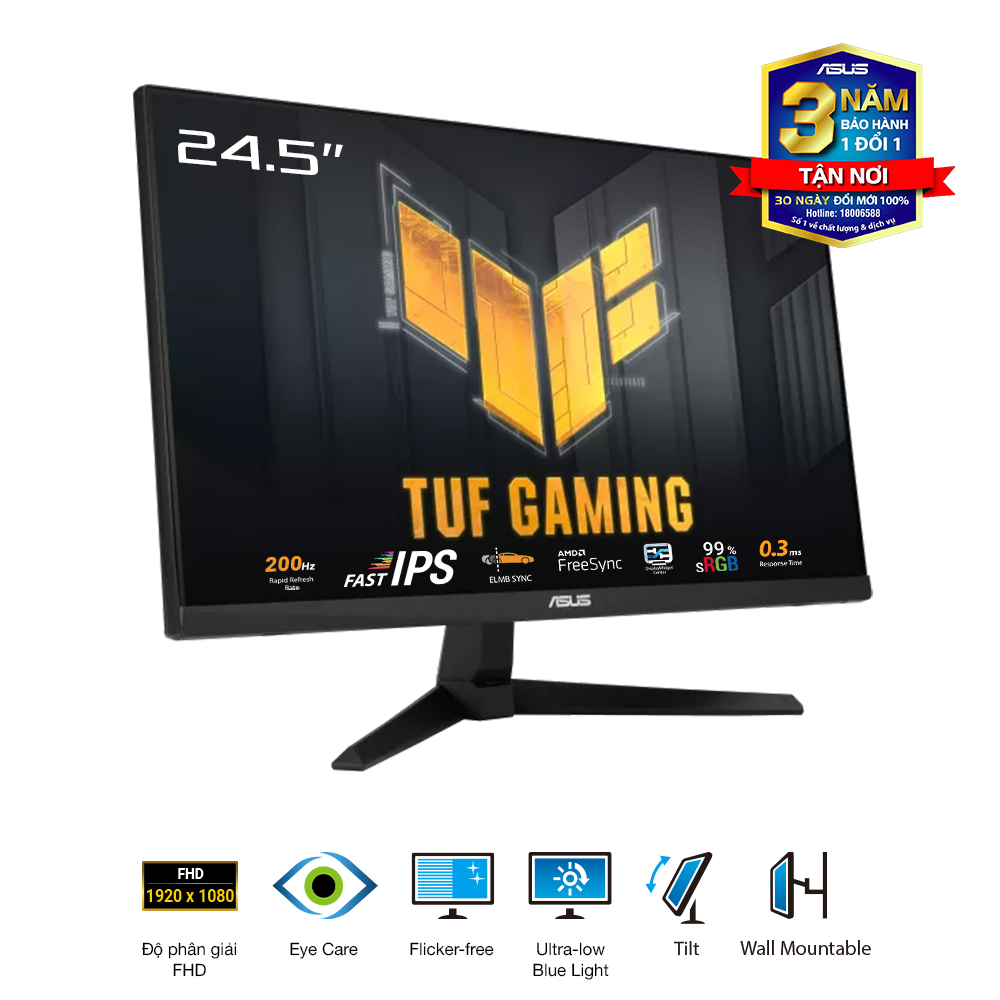 Màn Hình Gaming ASUS TUF Gaming VG259Q5A (24.5 inch - IPS - FHD - 200Hz - 1ms) - Ảnh 3