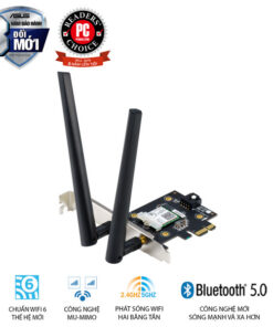 Cạc mạng không dây Asus PCI-E PCE-AX3000 Tray (Chuẩn AX/ AX3000Mbps/ 2 Ăng-ten ngoài/ Bluetooth)