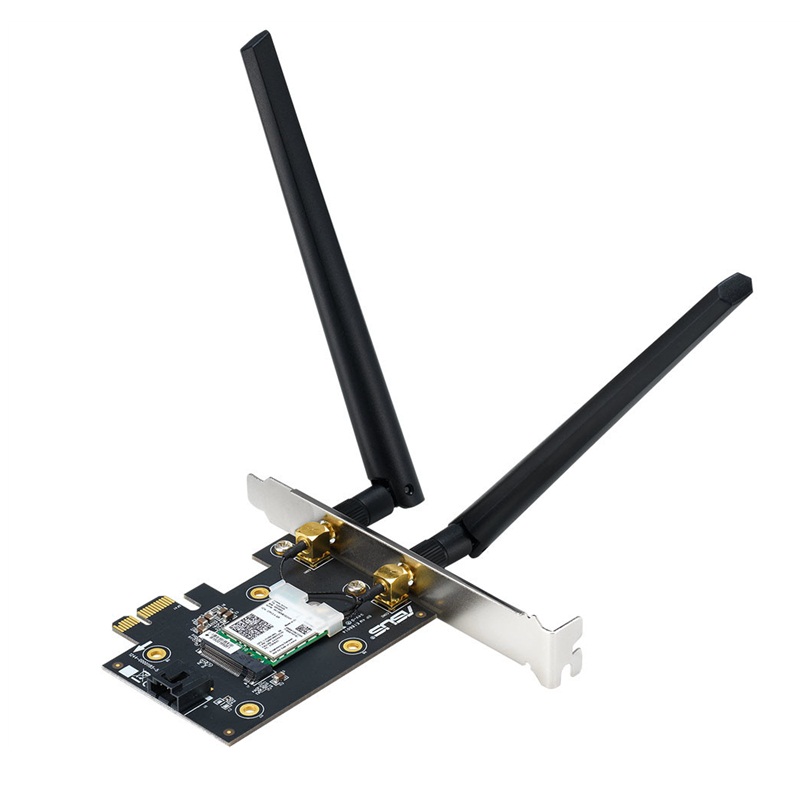 Cạc mạng không dây Asus PCI-E PCE-AX3000 Tray (Chuẩn AX/ AX3000Mbps/ 2 Ăng-ten ngoài/ Bluetooth) - Ảnh 2