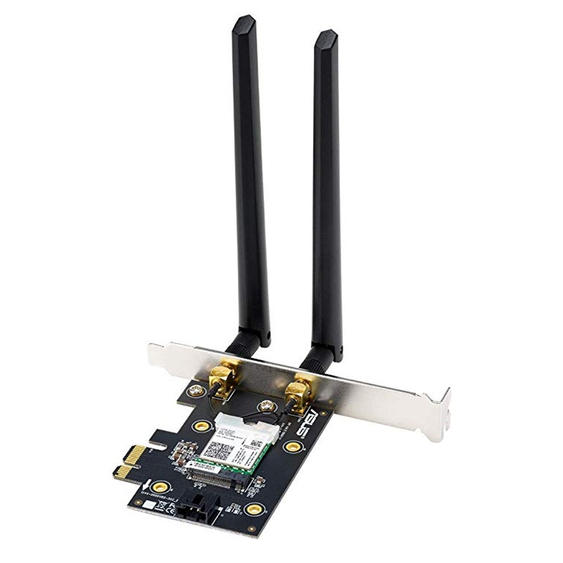 Cạc mạng không dây Asus PCI-E PCE-AX3000 Tray (Chuẩn AX/ AX3000Mbps/ 2 Ăng-ten ngoài/ Bluetooth) - Ảnh 3