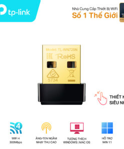 Cạc mạng không dây TP-Link USB TL-WN725N Nano (Chuẩn N/ 150Mbps/ Ăng-ten ngầm)