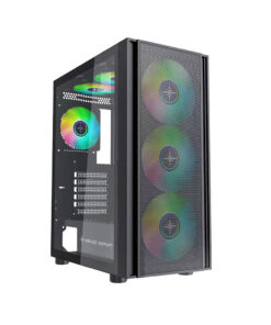 Vỏ case KENOO ESPORT EM700- 3F - Đen (E-ATX/Mid Tower/3 Quạt)