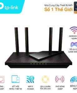 Bộ phát wifi 6 TP-Link Archer AX55 (Chuẩn AX/ AX3000Mbps/ 4 Ăng-ten ngoài/ Wifi Mesh/ 35 User)