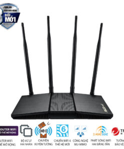 Bộ phát wifi 6 Asus RT-AX1800HP MU-MIMO (Chuẩn AX/ AX1800Mbps/ 4 Ăng-ten ngoài/ Wifi Mesh/ 35 User)