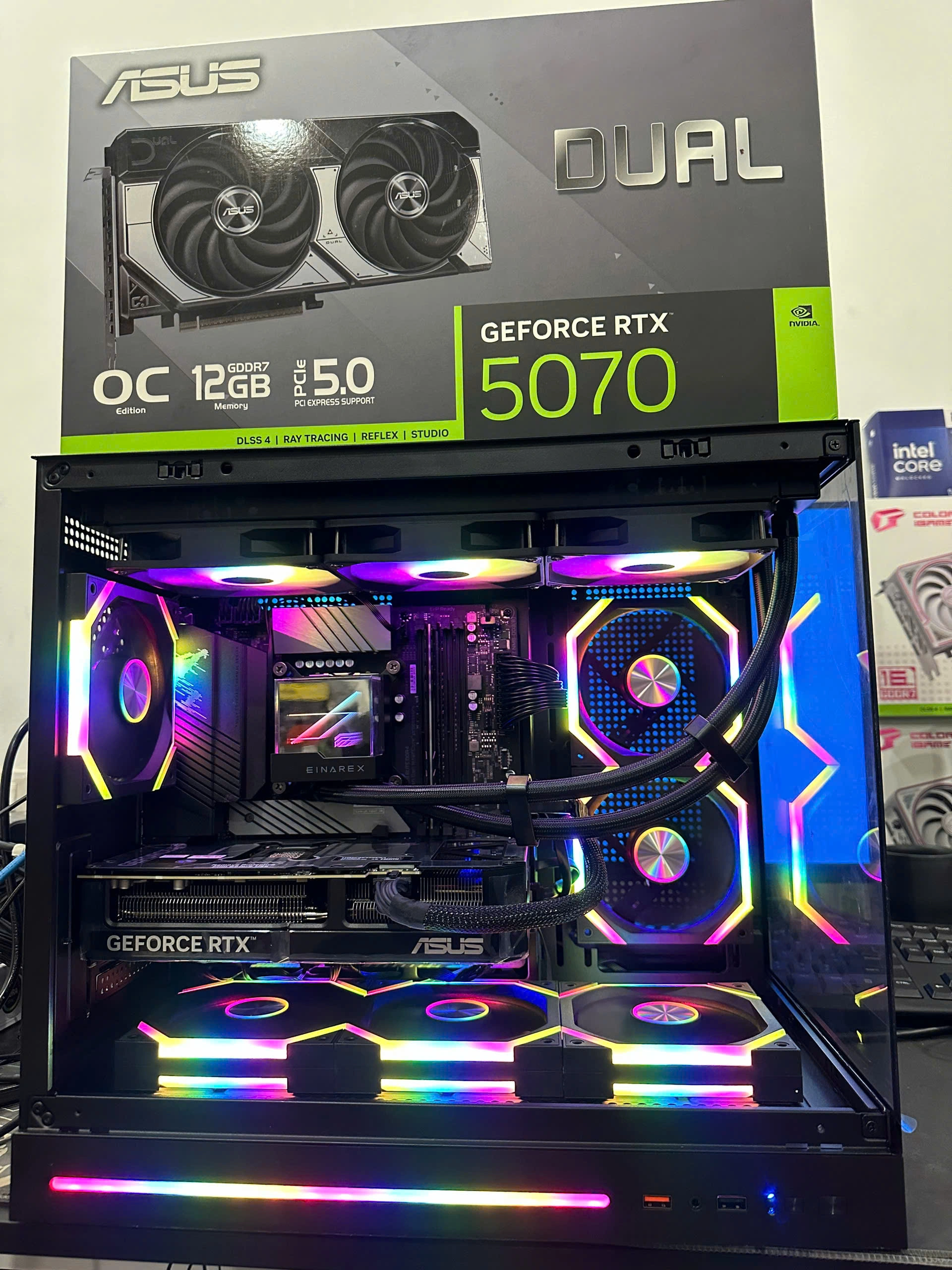 PC Game AAA + Đồ họa ( I5 14600KF + Ram 32GB + SSD NVME 512GB + 5070 12GB ) - Ảnh 2